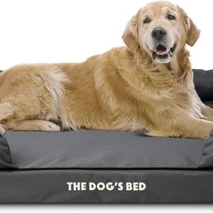 The Dog?s Bed ? Orthopaedic Memory Foam Bolster Bed, Grey with Black Trim, XL