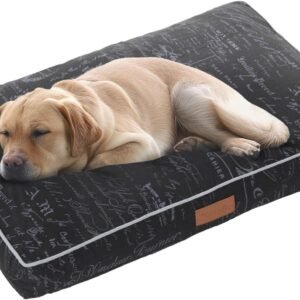 Ellie-Bo Jumbo Dog Bed for 60-inch Dog Cage/Crate - Black Voyager Style