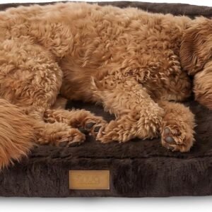 Snug Comfy Orthopaedic Pet Bed - Washable Dog Cat Bed - Brown - Large