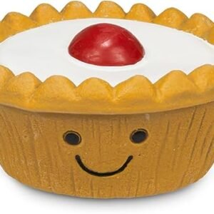 Petface Cherry Bakewell Latex Dog Toy with Squeaker (Pack of 1)