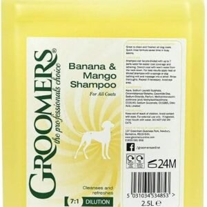 Groomers Banana and Mango Dog Shampoo, 2.5 Litre