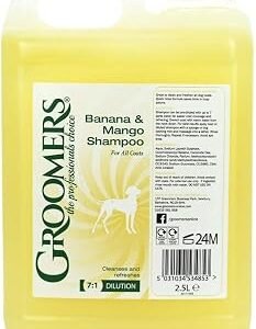 Groomers Banana and Mango Dog Shampoo, 2.5 Litre