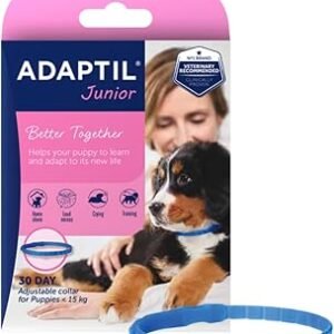 Adaptil Junior Adjustable Puppy Collar | Adaptil Dog Collar To Help Reduce Puppy Anxiety Using Natural Pheromones | Adjustable Calming Dog Collar For Puppies To Aid Training And Socialisation