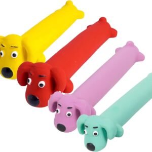 Petface Latex Loofahs Soft Chew Dog Toy, One Supplied (Pack of 1) | Soft Latex Material, Built-In Squeaker, Promotes Healthy Chewing, Colour May Vary