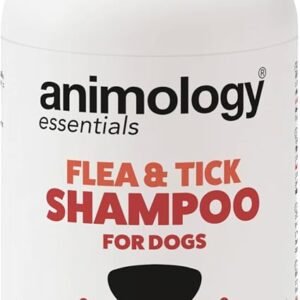 Animology Essentials Flea and Tick Dog Shampoo 500ml, Tea Tree and Neem Infused Coat Cleanser for All Breeds