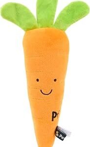 Petface Foodie Faces Fluffy Carrot Dog Toy