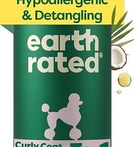 Earth Rated 3-in-1 Detangling Dog Shampoo and Conditioner, Deodorizing Oatmeal Shampoos for Dogs and Puppies, Great for Smelly Pets, White Tea and Basil Scent, 473 ml