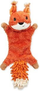 Petface Saffia Squirrel Crinkle Plush Dog Toy with Squeaker (Pack of 1)
