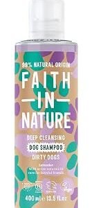 Faith In Nature Natural Lavender Dog Shampoo, Vegan & Cruelty Free,No SLS,Silicones or Parabens, Deep Cleansing, For Dirty Dogs, 400ml