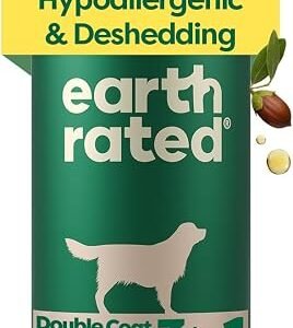 Earth Rated 3-in-1 Deshedding Dog Shampoo and Conditioner, Deodorizing Oatmeal Shampoos for Dogs and Puppies, Great for Smelly Pets, White Tea and Basil Scent, 473 ml