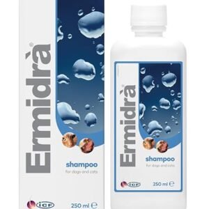 Ermidra Dog & Cat Shampoo, Moisturising Wash for Dry Itchy Skin, 250 ml