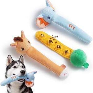 Nocciola Squeaky Dog Puzzle Toys with Long Nose | Interactive Dog Toy for Fetch, Durable Dog Toys for Tug and Outdoor Play – Keeps Dogs Busy and Active