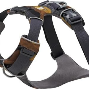 RUFFWEAR Front Range Harness, XX Small, Reflective, Adjustable Padded Dog Walking Harness, No Pull, 2 Lead Attachments & V Ring, Size XXS, Moonlight Mountains