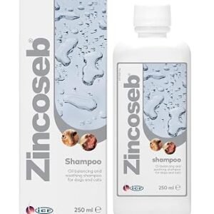Zincoseb Dog & Cat Shampoo for Greasy, Flaky & Itchy Skin, 250 ml