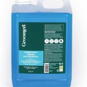 Groomers Everyday Fresh Dog Shampoo for Dog Grooming 2.5L - Long Lasting Fragrance - Cleanses and Conditions - pH Balanced, Vegan, Paraben Free Easy Rinse - Suitable for All Coats
