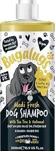 BUGALUGS Dog Shampoo for Itchy Skin, Medi Fresh Natural Safe Sensitive Formula - Soothing Skin Cooling For Skin Irritation and anti itch