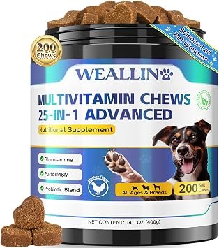 Dog Vitamins and Supplements with Glucosamine Probiotics 200ct Chicken