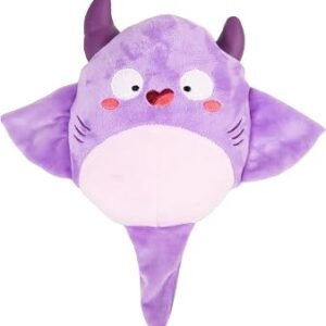 Rosewood Rip 'n' Reveal Ray Dog Toy ? 2-in-1 Plush Dog Toy with Hidden Rubber Toy Inside ? Squeaky & Interactive ? Tough Chew Core ? Durable for Play, Fetch & Enrichment