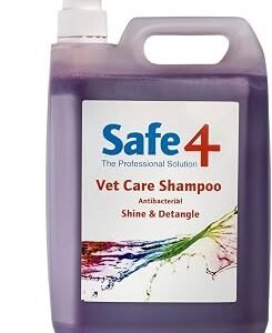 Safe4 Vet Care Animal Shampoo (Blackberry) 5L ? Antimicrobial & Antifungal | Professional **Detangling**, Degreasing & High-Gloss Shine