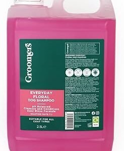 Groomers Everyday Floral Dog Shampoo for Dog Grooming 2.5L - Long Lasting Fragrance - Cleanses and Conditions - pH Balanced, Vegan, Paraben Free, Easy Rinse - Suitable for All Coats