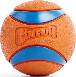 Chuckit! Ultra Ball Durable Rubber Dog Toy, Large, 7.3cm (1-Pack) | High Bounce & Visibility, Natural Rubber, Floats in Water, Easy to Clean, Compatible...