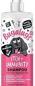 Bugalugs Itch & Immunity Dog Shampoo Sensitive Skin - Professional Pet Grooming for Smelly Puppies and dogs with Probiotics (Shampoo 500ml)