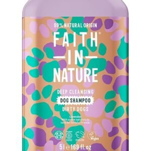 Faith In Nature Natural Lavender Dog Shampoo, Vegan & Cruelty Free, No SLS,Silicones or Parabens, Deep Cleansing, For Dirty Dogs, 5L Refill Pack