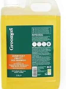 Groomers Everyday Fruity Dog Shampoo for Dog Grooming 2.5L - Long Lasting Fragrance - Cleanses and Conditions - pH Balanced, Vegan, Paraben Free, Easy Rinse - Suitable for All Coats