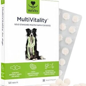 Multivitamin for Dogs (120 Tablets) | Gold Standard Multivitamin for Every Stage in Life | 18 Essential Vitamins & Minerals | Supports Every Day Health & Vitality | Beef Flavoured