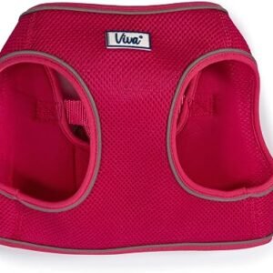 Ancol Viva Step In Dog Harness in Pink - Breathable Reflective Band Weatherproof Pet Accessory - Comfort Puppy Walking Leash - 46-54cm M