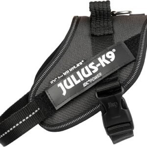 JULIUS-K9 IDC Powerharness, S, no pull dog harness, Black-Gray