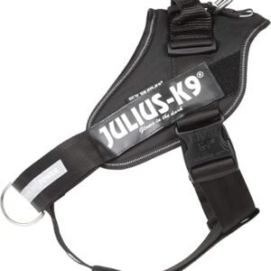 Julius-K9, IDC Powerharness, Dog Harness with Front Control Y-Belt, Size: XL/2, Black