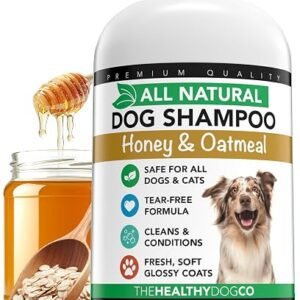 The Healthy Dog and Cat Co - All Natural Dog Shampoo and Conditioner - Honey and Oatmeal Shampoo for Smelly Pets - Nourishing Fur Cleaner for Sensitive Skin - Puppy Conditioner 500ml