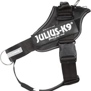 Julius-K9 Idc Dog Harness with Front Control Belt, Black, L/1