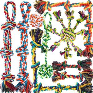 GASAPET Large Dog Ropes Toys for Aggressive Chewers, Durable Dog Toys Set | With Eight Legs Ball for Large Breeds, Full of Attractiveness, Heavy Duty Cotton...