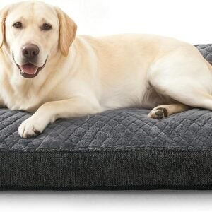JOEJOY Extra Large Dog Bed Orthopedic, Extra Thick Supportive Dog Sofa Bed Washable, XXL Dog Bed with Double Zipper Head&Removable Cover,122x88x25CM