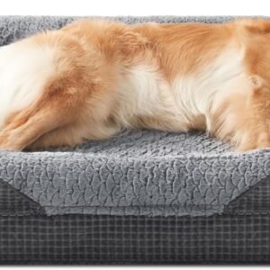 FURTIME Extra Large Dog Bed, Orthopaedic XL Dog Bed Washable, 108x82x17cm
