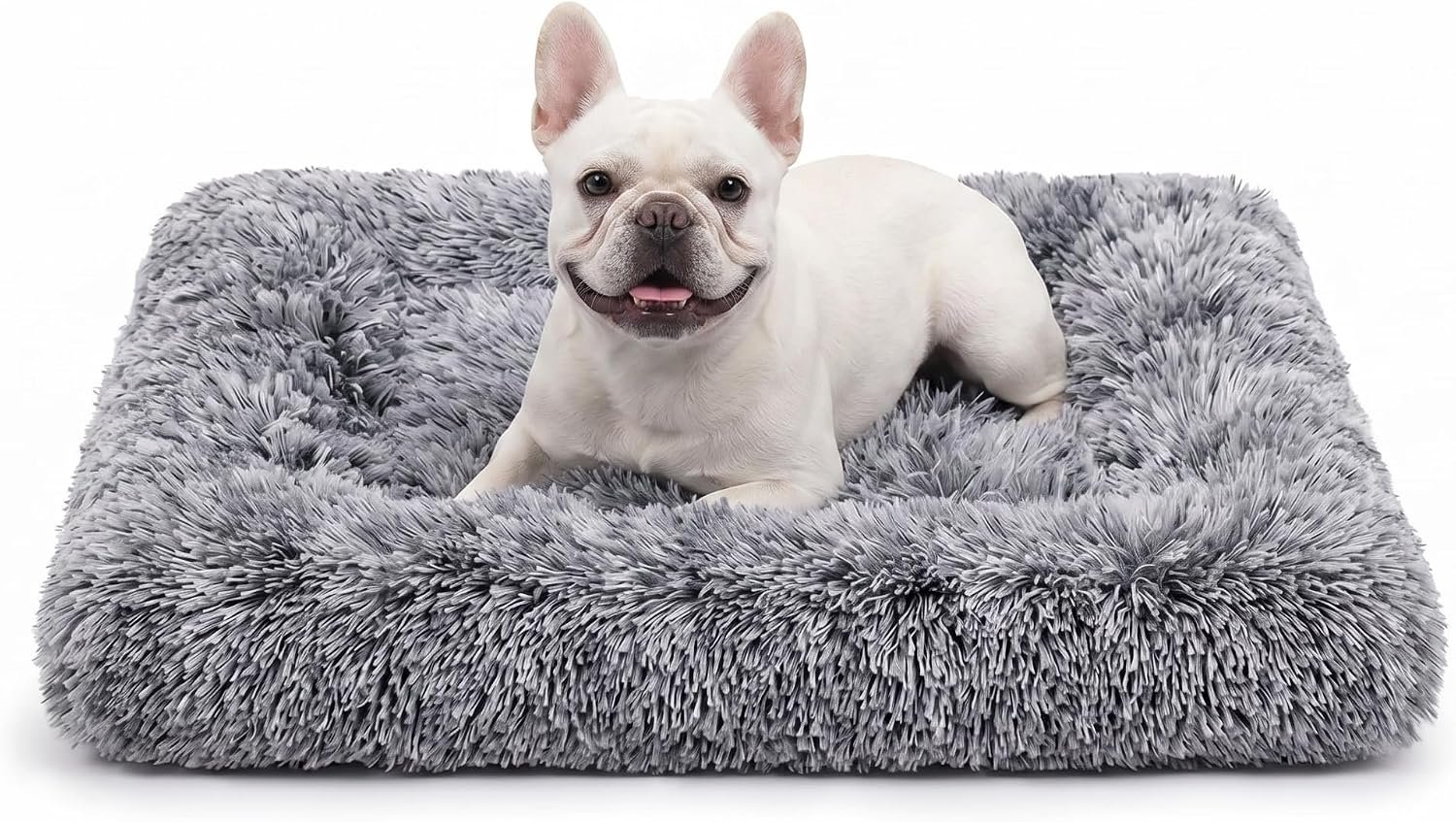 Medium Dog Bed Washable, Dog Crate Mattress, Grey, 75x50x7cm