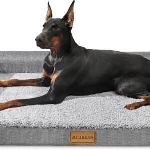 Orthopedic Large Dog Bed Washable Pet Sofa Bed 91X61cm Grey