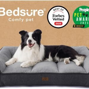 Bedsure SupportMax? Extra Thick Supportive Orthopedic Dog Bed Sofa Large