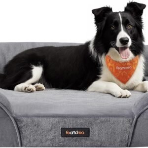 Feandrea Dog Bed Sofa, for Medium Dogs, Orthopedic Dog Couch,91 x 68 x 18cm