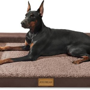 Orthopedic Large Dog Bed Washable Pet Sofa Bed 106X71cm Brown