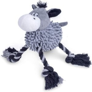Petface Farmyard Buddies Noodle Donkey Plush Dog Toy | Cute & Soft Plush Toy, Engaging for Playtime, Durable Design, for Indoor & Outdoor Use