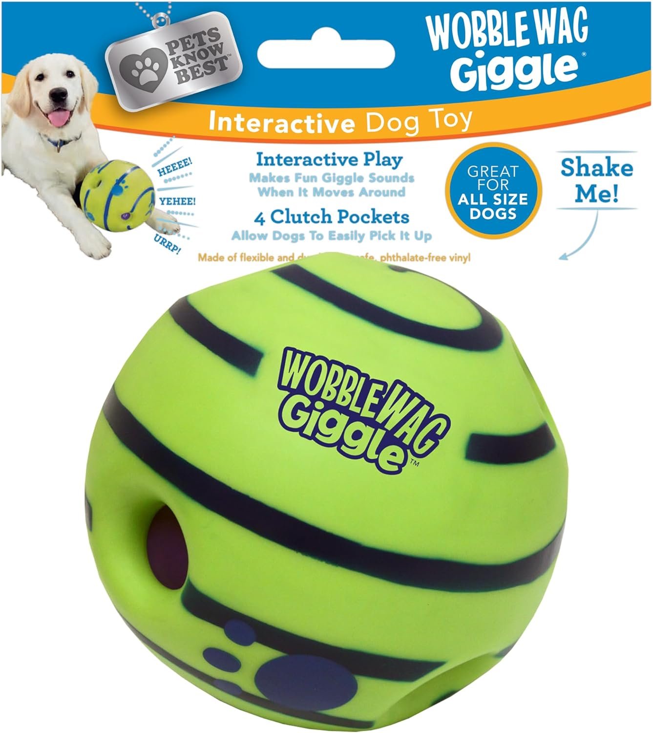 Wobble Wag Giggle Allstar Innovations Ball, Dog Toy, As Seen on TV