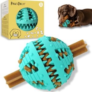 PawsOnly | Dog Treat Toy | Mental Stimulation & Enrichment | Small Blue | Boredom Relief | Interactive Treat Dispenser | BPA-Free Rubber Slow Puzzle...