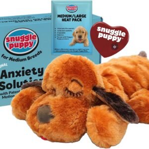 Snuggle Puppy Original Heartbeat Puppy Toy with Real-Feel Pulse and Heat Pack, Plush Comfort Dog Toy for Crate Training, First Nights, and Sleep