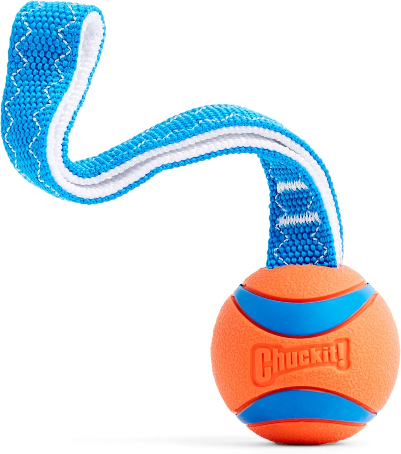 Chuckit! Ultra Tug Ball and Rope Dog Toy, Medium, 6.5 cm (1-Pack) | For Tug of War & Fetch, Durable Rubber, High Bounce, Bright Colours for High...