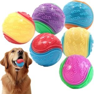 Irunfast 6Pcs Dog Balls, Interactive Dog Ball, Toy Dog Ball,Thrower Dog Balls Indestructible Dog Toys