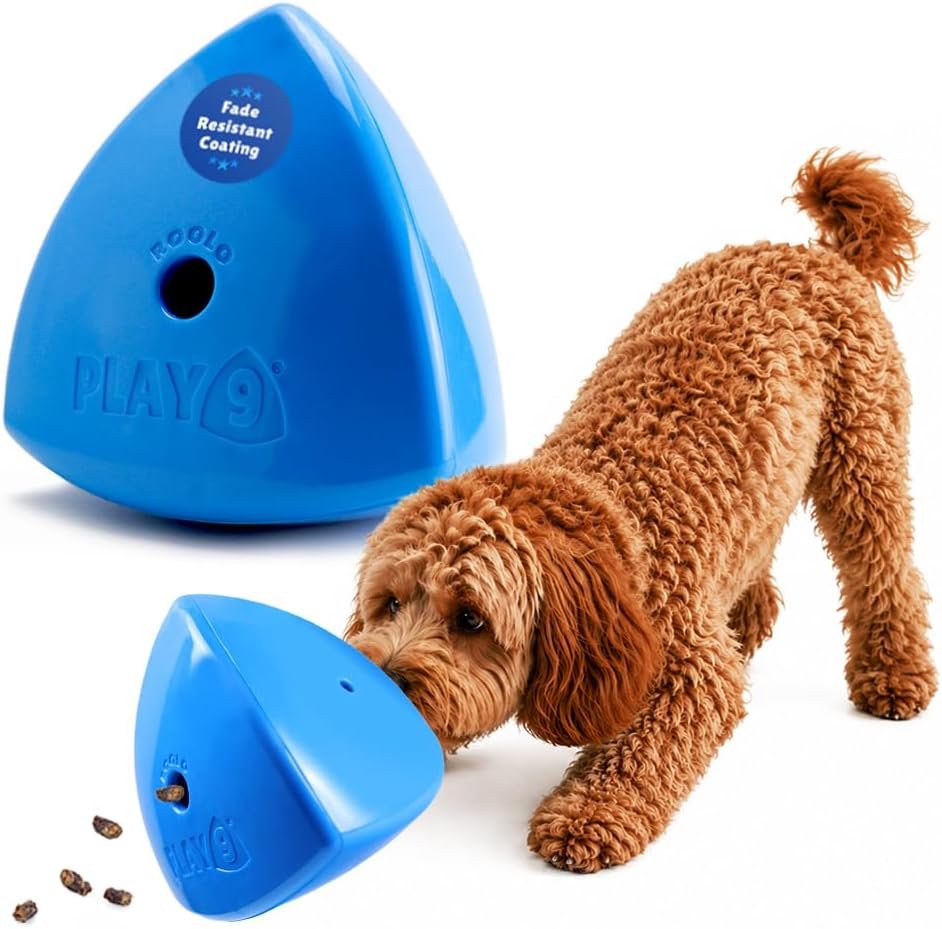 Roolo Interactive Dog Toy, Treat Dispenser, Dog Enrichment & Puzzle Toy | Dog enrichment toy and dog toy for boredom. Slow feeding, mental stimulation...