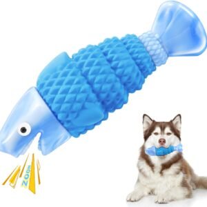 WinTour Dog Toys Indestructible, Dog Chew Toys for Aggressive Chewers | Durable Tough Chew Bone for Boredom, Squeaky Indestructible Bone for Medium &...